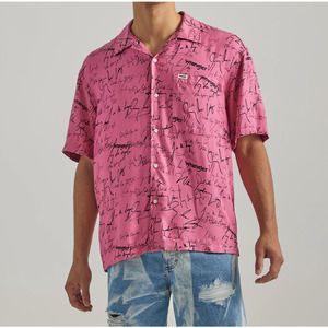 Wrangler Shirt Mens Button Up Signature Print Overshirt Medium new